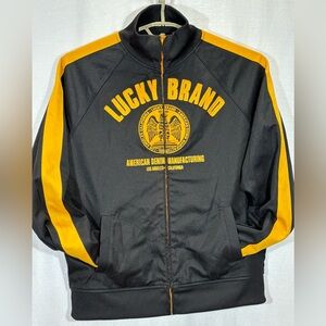 Lucky Super Cool Track Jacket- This is NICE!!black and gold EUC- Well Made -XL